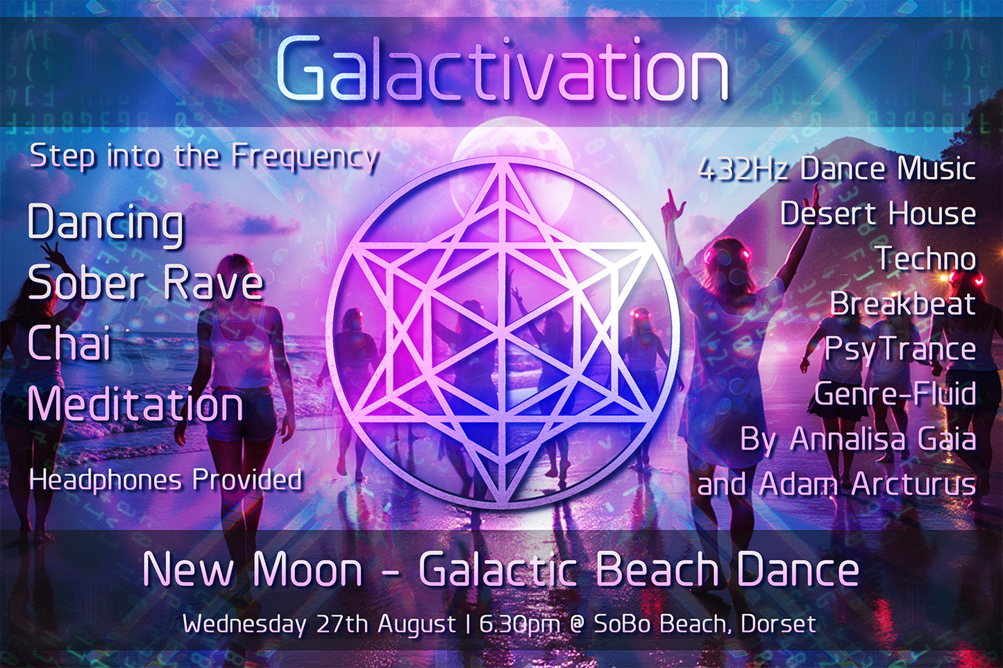 New Moon Galactic Beach Dance - 27th August @ SoBo Beach, Bournemouth